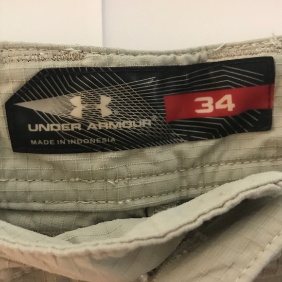 Under Armour Tan Nylon Cargo Short Size 34 - Picture 5 of 6